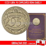 B0948# Gibraltar 2021 [CCD] 1 Libra. Cumpleaños Isabel II (BU) UC#348 - Gibraltar