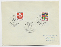 BLASON 5C+15C  LETTRE DUBLINEAU 8.7.1961 MOSTAGANEM  ALGERIE - Lettres & Documents