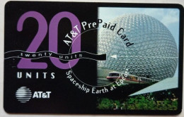 USA AT&T  20 Units  MINT " Spaceship Earth At Europe  " - AT&T