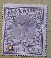 Indien Revenue Tax Stamp (One Anna) /o - Other & Unclassified