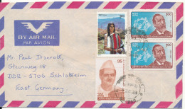 India Air Mail Cover Sent To Germany DDR 12-10-1981 Topic Stamps Incl. UPU The Flap On The Backside Of The Cover Is Miss - Lettres & Documents