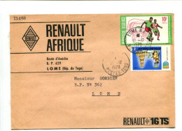 Rép. Togolaise - Affranchissement Sur Lettre à En Tête RENAULT AFRIQUE - Football / Pionniers - Togo (1960-...)