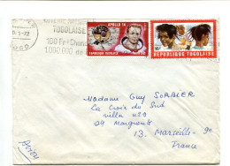 Rép. Togolaise - Affranchissement Sur Lettre Par Avion - Espace APOLLO 14 / Coiffures Togolaises - Togo (1960-...)