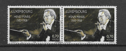 Luxemburg 2008 Musik Mi.Nr. 1772 Waagr. Paar Gestempelt  - Usados