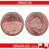 B0951# Gibraltar 2020. 2 Peniques (BU) UC#14 - Gibraltar