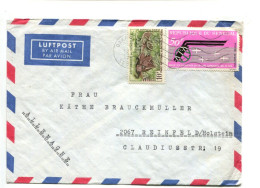 SENEGAL - Affranchissement Sur Lettre Par Avion Pour L'Allemagne - Parc National / Buffle / Air Afrique - Sénégal (1960-...)