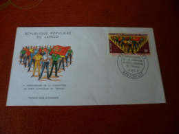 Enveloppe  Premier Jour    " Fondation Partie Congolais Du Travail  " 31/12/1971 - Collections