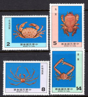 Taiwan 1981 Crabs Set MNH (SG 1363-1366) - Unused Stamps