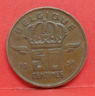 50 Centimes 1958 - TTB - Pièce Monnaie Belgique - Article N°1706 - 50 Centimes