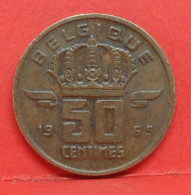 50 Centimes 1969 - TTB - Pièce Monnaie Belgique - Article N°1714 - 50 Centimes