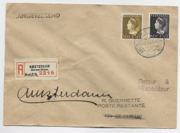 NEDERLAND 30C+60C LETTRE COVER REC AMSTERDAM 1946 TO RIO BRESIL - Poste Aérienne