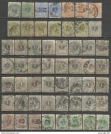 Belgique - "Lion Couché" N°26 à 28 Et 42 à 45 - 54 Timbres - 1869-1888 Lion Couché