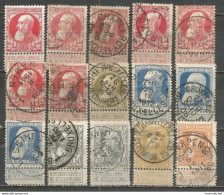 Belgique - Grosse Barbe - Lot De 15 Ex. Obl. + N°74** - 1905 Barbas Largas