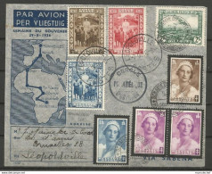 Belgique Et Congo - Poste Aérienne - Lettre Bruxelles - Léopoldville - Reine Astrid - 7/9/36 - Andere & Zonder Classificatie