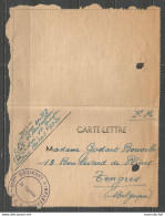 Belgique - Carte-Lettre - Franchise Militaire - 8/11/39 - 310e Régiment D'infanterie - Kartenbriefe