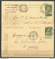 Belgique - Cartes Postales N°44 Et 50  - Obl. SINT-TRUIDEN Et FLEURUS - Postcards 1871-1909