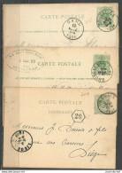 Belgique - Cartes Postales N° 13(2) Et 17(1) - Obl. Bruxelles Et Renaix - Cartoline 1871-1909