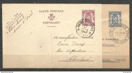 Belgique - Cartes Postales Lion Héraldique 50c Et 65c - Obl. Haine-st-Pierre 12-XI-1947 Et Lokeren 2-VI-1944 - Cartes Postales 1934-1951