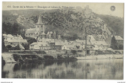 Belgique - BOUVIGNES-SUR-MEUSE - 1CP - Le Village , L'église Et Les Ruines Du Château De Crêvecoeur - Dinant