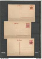 Belgique - Occupation Allemande - 3 Cartes Postales Type 10 (OC13) Et 12 (OC14) - Duitse Bezetting