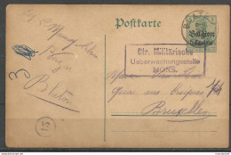 Belgique - Occupation Allemande - Cartes Postales Type 1 (OC2) De BLATON + Contrôle MONS - German Occupation