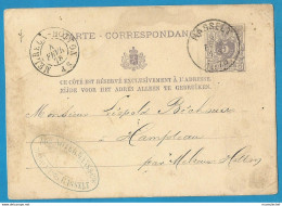 Belgique - Cartes Postales - Carte Correspondance Type 10 De Hasselt Du 3/2/78 Vers Hampteau Cachet MELREUX-HOTTON - Postkarten 1871-1909