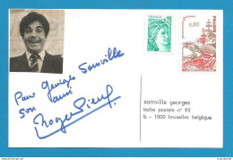 Signature / Dédicace / Autographe Original De Roger Pierre - Acteur Français - Altri & Non Classificati