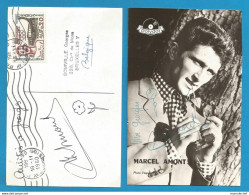 Signature / Dédicace / Autographe Original De Marcel Amont - Chanteur - - Otros & Sin Clasificación