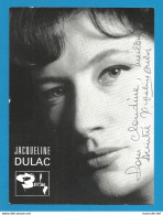 Signature / Dédicace / Autographe Original De Jacqueline DULAC - Chanteuse - Altri & Non Classificati