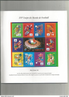 France - Document De La Poste - Coupe Du Monde De Football 98 - Souvenir Avec Tiimbres ** Et Obl. 1er Jour - Documentos Del Correo