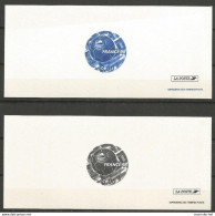 France - Document De La Poste - Coupe Du Monde De Football 98 - N°3140 En Noir Et En Bleu Sur Papier Cartonné - Documents Of Postal Services