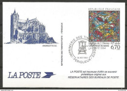 France - Document De La Poste - Légende De St Etienne Vitrail Cathédrale Du Mans - Timbre N°2859 Cachet 1er Jour - Documents De La Poste