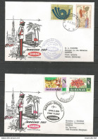 Belgique - Poste Aérienne - Sabena - 1ère Liaison Bruxelles - Nassau (Bahamas) 4/4/1974 - Storia Postale