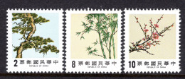 Taiwan 1984 Pine, Bamboo & Plum Set MNH (SG 1572-1574) - Unused Stamps