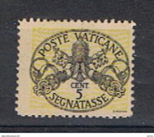 VATICANO:  1946  TASSE  -  5 C. GIALLO  N. -  SASS. 13 - Impuestos