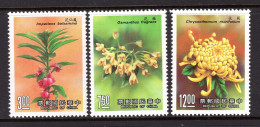 Taiwan 1988 Flowers - 3rd Issue - Set MNH (SG 1809-1811) - Neufs