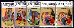 Barbuda 1976 Christmas In Horizontal Pairs One With Malformed Second A In Barbuda Unmounted Mint. - Barbuda (...-1981)