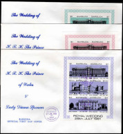 Barbuda 1981 Royal Wedding 1st Issue Sheetlets First Day Cover. - Barbuda (...-1981)