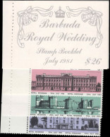 Barbuda 1981 Royal Wedding Exploded Booklet Unmounted Mint. - Barbuda (...-1981)