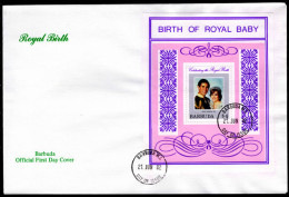 Barbuda 1982 Prince William Souvenir Sheet First Day Cover. - Barbuda (...-1981)