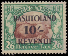 Basutoland 1942 10sh Native Tax English Inscription Fine Used. - 1933-1964 Colonie Britannique