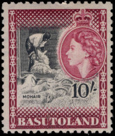 Basutoland 1954-58 10s Mohair Mounted Mint. - 1933-1964 Colonie Britannique
