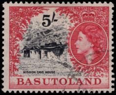 Basutoland 1954-58 5s Mission Cave House Used. - 1933-1964 Colonie Britannique