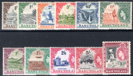 Basutoland 1954-58 Set Lightly Mounted Mint. - 1933-1964 Colonie Britannique