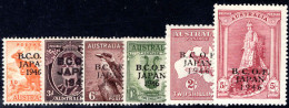 1946 BCOF Set (less 1d) Lightly Mounted Mint. - Japón (BCOF)