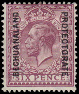 Bechuanaland 1925-27 6d Purple Ordinary Paper Wmk Block Cypher Fine Mint Lightly Hinged.. - 1885-1964 Bechuanaland Protettorato