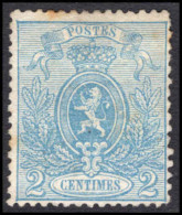 Belgium 1866-67 2c Blue Perf 14½x14 Unused (faults). - 1866-1867 Piccolo Leone