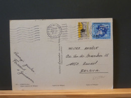 65/594U CP PORTUGAL  POUR LA BELG. - Poststempel (Marcophilie)