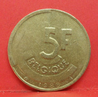 5 Francs 1988 - TTB - Pièce Monnaie Belgique - Article N°1828 - 5 Francs