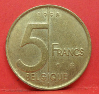 5 Francs 1998 - TTB - Pièce Monnaie Belgique - Article N°1836 - 5 Frank